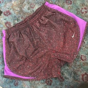 Purple Nike shorts
